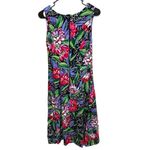 Vintage‎ Caroline Wells 90s Flower Print Midi Dress Size 8 Purple Photo 5