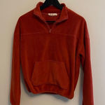 Hippie Rose  3/4 zip fleece‎ jacket. Burnt Orange. Size Small Photo 0