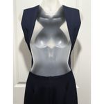 Source Unknown Lulus Navy Blue Wide Leg Jumpsuit Small Cross Front Keyhole Sleeveless Formal Photo 5