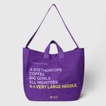 FIGS  A Very Large Needle Tote in Digital Grape Photo 0