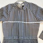 Birgitte Herskind Houndstooth Longsleeve Midi Dress Blue Size 12 Photo 7