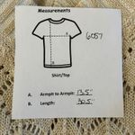 Cache Women Beige Metallic Knit V Neck Short Sleeve Tunic Top Size S Photo 4