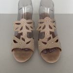 Joan Boyce Heels Women 8 W Blush Pink Rhinestone Velour Slide Fairy Balletcore Photo 5