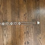 Nocona Leather Rhinestone, Hearts, Cross‎ Western Belt Size Large EUC Bling Brown Photo 6