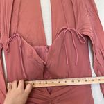 House Of CB HOUSE OF CB 'Reine' Rose Real Silk Ruffle Midi Dress NWOT size M Photo 5