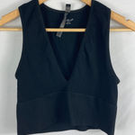 Urban Outfitters Outfitteres Out from Under Ribbed V Neck Crop Tank Black Size XL Photo 0