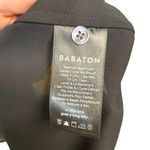 Aritzia  Babaton‎ Blouse Top Button Down Collarless Long Sleeve Satin Black Small Photo 7