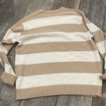 Brandy Melville  Striped Beige and White  Sweater Photo 3