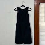 Club Monaco  Black Embroidered Stitching Fitted‎ Sheath Dress Size 2 Photo 1