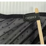 Oysho Body Sheer Polka Dot Long Sleeve Top Black L Photo 4