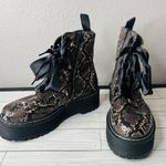 Forever 21 Snakeskin Chunky Platform Boots Photo 1