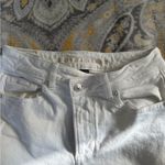 American Eagle  cross waist white mom jeans size 4 short Photo 1