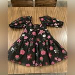 Amanda Uprichard  Theodora puff Tulle Dress Bordeaux XS ruffle floral mini dress Photo 3