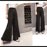 ZARA Black/ White Polkadot Wide Leg Pants Size M Photo 12