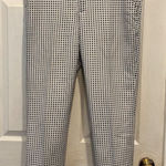 Banana Republic  Womens Dress‎ Pants 10 White Blue Straight Pockets Flat Front Photo 0
