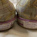 Coach Women’s Sneakers Purple/Plaid/Gold Size 8.5 Photo 2