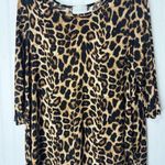 French Grey  Leopard Print Blouse Top 2X Photo 0