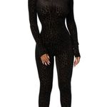 Naked Wardrobe  Burnout Black Leopard Two Piece Set Photo 0