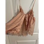 Victoria's Secret NWT Lace Sleeveless V-Neck Camisole Babydoll Top Pink Womens L Photo 5
