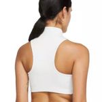 Nike Women's Air Dri-FIT Swoosh Mockneck 1/2-Zip Bra-White/Black Photo 2