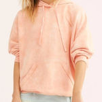 Free People  Quartz City Tie-Dye Oversized Hoodie Sweatshirt Peach Size Medium Photo 0