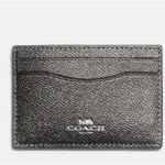 Coach silver gunmetal mini Id case Photo 1