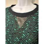Hunter Dixon Textured Knit Sweater Green Black Long Sleeve Size Small Photo 1
