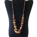 Vintage Bold Earthy Chunky 70’s Various Styles Sizes Wooden Beads Retro Necklace Brown Photo 4
