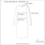 dress stretch knit boat neck blue Size M Photo 2