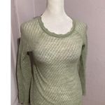 Anthropologie  Moth Lacey 100% Wool Lightweight Sweater Moss Green Size XS Photo 1