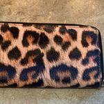 DASEIN Leopard print Ladies Wristlet Wallet PU Leather Zipped Around. NWOT Brown Photo 3