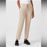 Eileen Fisher Tan Track Pants High-Waisted Straight Leg 100% Organic Cotton Photo 1