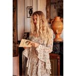 Spell & The Gypsy Ethereal Bohemian Witchy Fleur Frill Bias Maxi Dress Large White Photo 7