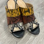 Gibson Latimer  Gibson & Latimer Mya Multi-Color Snake Patchwork Open-Toe Heels Photo 2