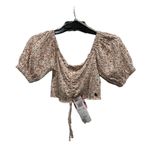 Roxy Flirty Ruched Walk Printed Top, NWT Photo 2