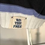 We The Free  Free People Tommi Striped Sweater Vest Black White Purple M Photo 6