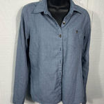 The North Face  Blue Women’s Button Down Long Sleeve Shirt Size Small EUC Photo 0