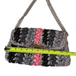 Lorenza Gandaglia Bagatelle Ribbon Crochet Flap Crossbody Bag Gray Photo 9