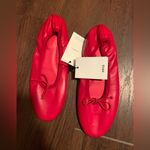 Mango  LEATHER BALLET FLATS WITH BOW red $98 nwt 
Casual Y2K fall classic boho Photo 4