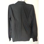 Ralph Lauren Lauren  Black Cotton Open Front‎ Layer Blouse Women's Petite Small Photo 2