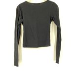 Brandy Melville  v neck , long sleeve black, tee shirt, seam at chest‎ Photo 2