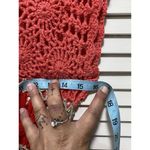 Fever Hand Open Crocheted Bright Orange Pink Tan Cap Sleeve Blouse Size XS Orange Photo 6