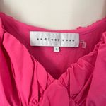 Endless Rose Tiered Cotton Ruffle Sleeve V-Neck Mini Dress Fuchsia Pink Photo 4