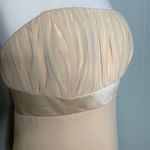 Alfred Angelo Champagne Chiffon Overlay Formal Prom Hi/Lo Strapless Dress M Photo 7