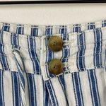 American Eagle  Striped Pants Cotton Coastal Women’s Size 6 Blue White Beach Photo 4