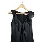 MINKPINK  Women’s V-Neck Frilly Ruffle Mini Dress in Black Size S Photo 4