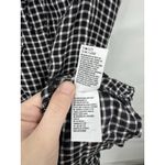 American Eagle  Plaid Ruffle Mini Dress Women Small Black White Western Babydoll Photo 5