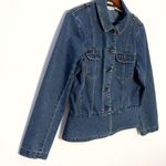 st. john's bay St. John’s Bay vintage Y2K stretch peplum denim blazer jacket size M Photo 2