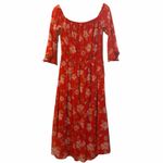 Lovers + Friends  Floral Red Dress Boho Chic Vacation Photo 4