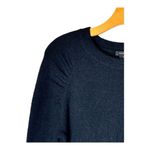 Halogen  Sweater Women XS Black Knit Crew Neck Puff Pleated Sleeve Pullover‎ Photo 2